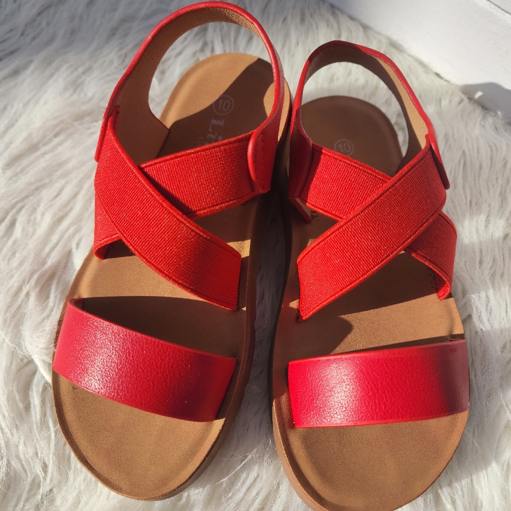 Red Toddler Sandals - Picture 1 of 2